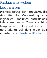 Restaurants wollen kooperieren